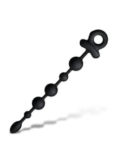 Master Series Balls Deep Vibrating Silicone Anal Beads - Black