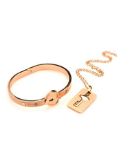 Ms Cuffed Locking Bracelet Necklace
