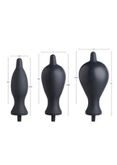 Master Series Dark Inflator Inflatable Silicone Anal Plug