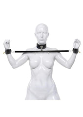 Master Series Dominion Bar Stainless Steele Spreader Bar with Collar and Restraints
