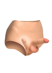 Master Series Double Boner Briefs Silicone Penis Panty - Vanilla