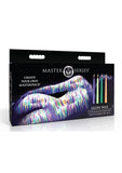 Master Series Glow Wav UV Blacklight Reactive Drip Candles - Blue/Glow In The Dark/Green/Orange/Yellow - Set Of 4