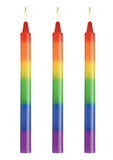 Master Series Pride Candles Rainbow Drip Candle - Multicolor/Rainbow - Set Of 3