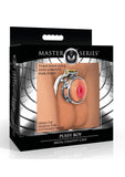 Master Series Pussy Boy Metal Chastity Cage Stainless - Silver/Steel/Vanilla