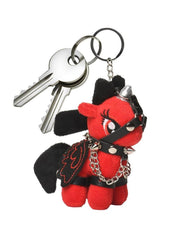 Master Series Scarlett Chainheart Bondage Pony Keychain - Red