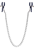 ME YOU US Squeeze and Please Adjustable Nipple Clamps with Chain - Metal/Silver