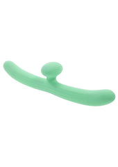Meet Me Halfway Rechargeable Silicone Dual Vibrator - Green