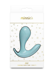 Minnie's Pop Rechargeable Silicone Insertable Panty Vibe with Remote Control - Blue