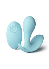 Minnie's Pop Rechargeable Silicone Insertable Panty Vibe with Remote Control - Blue