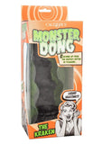 Monster Dong The Kraken Silicone Dildo - Black - 8in