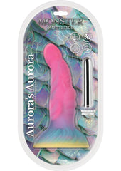 Monster Romance Auroa's Aurora Rechargeable Silicone Dildo with Bullet Vibrator - Multicolor