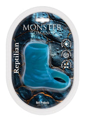 Monster Romance Riptilian Silicone Cock Sleeve - Blue