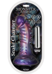 Monster Romance Snake Charmer Rechargeable Silicone Dildo with Bullet Vibrator - Multicolor