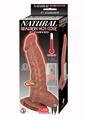 Natural Realskin Hot Cock Curved Warming Rechargeable Dildo