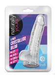 Naturally Yours Crystalline Dildo - Clear/Diamond - 6in