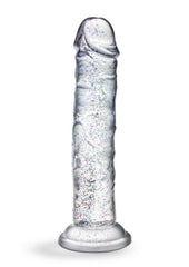Naturally Yours Glamor Dildo 7in - Sparkling - Clear