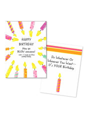 Naughty Greeting Card - Happy Birthday Now Go Blow