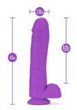 Neo Elite Silicone Dual Density Dildo with Balls