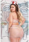 Night Shift Nurse - Red/White - 4 Pc/Set