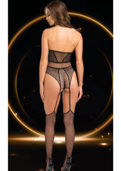 Nightfall Net Bodysuit-Blk-Os - Black