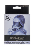 Nocturnal Collection Eye Mask and Breathable Ball Gag - Black