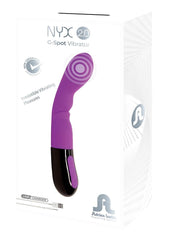 Nyx 2.0 Rechargeable Silicone G-Spot Dildo - Black/Purple