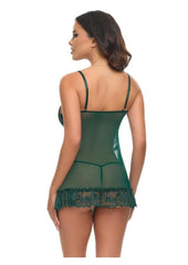 Oh LA LA Cheri Valentine Babydoll - Green - Large