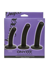 Onyxxx Silicone Curved Probe - Black - 3 Piece/Set