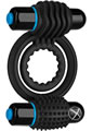 Optimale Silicone Vibrating Double Cock Ring with Dual Bullets