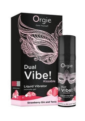 Orgie Dual Vibe Kissable Liquid Vibrator Gel - Strawberry Gin and Tonic