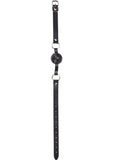 Ouch! Ball Gag with Leather Straps - Black