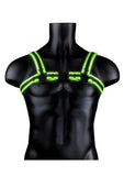 Ouch! Buckle Harness - Black/Glow In The Dark/Green - Medium/Small
