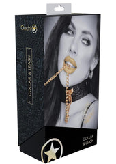 Ouch! Rome Collection Collar with Leash - Black
