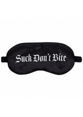 Ouch! Suck Don't Bite Printed Satin Mask - Black