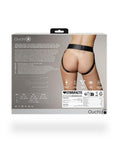 Ouch! Vibrating Strap-On Panty Harness with Open Back Rechargeable