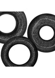 Oxballs Cockpack Multi Design Cockrings (3 Pack) - Black Mica