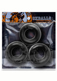 Oxballs Fat Willy Jumbo Cock Ring - Black - 3 Pack