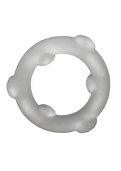 Oxballs Spinner Single Silicone Cock Ring - Vapor - Clear