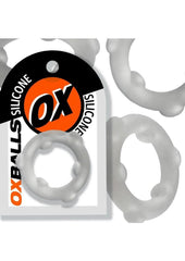 Oxballs Spinner Single Silicone Cock Ring - Vapor - Clear