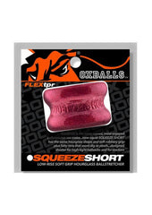 Oxballs Squeeze Short Ballstretcher - Cherry Lips - Red/Silver