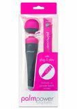 Palmpower Plug and Play Rechargeable Silicone Wand Massager - Gray/Pink