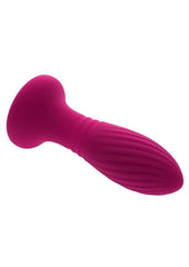 Party Plug Rechargeable Silicone Thrusting Light Up Anal Plug - Red