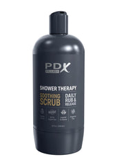 Pdx Plus Shower Therapy Soothing Scrub Discreet Stroker - Chocolate - Chocolate