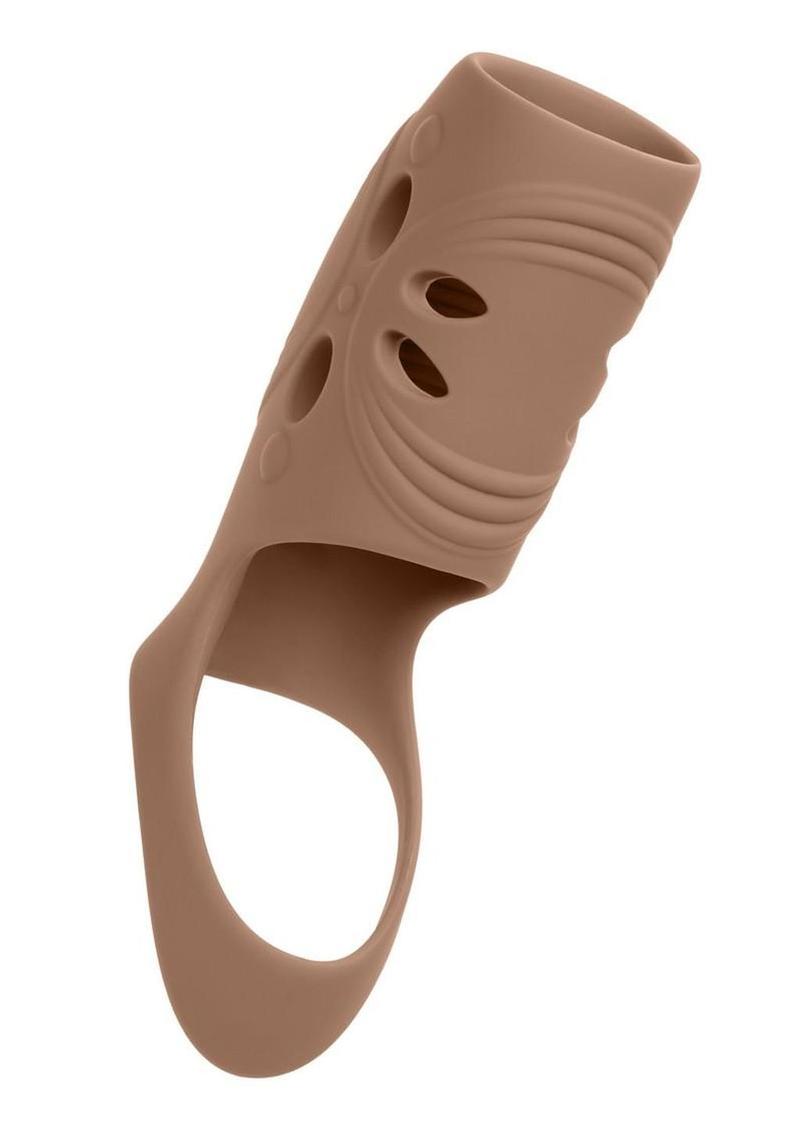 Performance Maxx Rechargeable Silicone Open-Ended Sleeve - Caramel