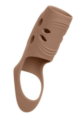 Performance Maxx Rechargeable Silicone Open-Ended Sleeve - Caramel