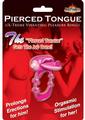 Pierced Tongue Vibrating Silicone Cock Ring Waterproof
