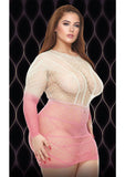Pink Dusk Long Sleeve Mini Dress - Pink - Queen