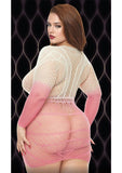Pink Dusk Long Sleeve Mini Dress - Pink - Queen