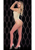 Pink Mirage Suspender Bodystocking - Pink - One Size