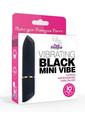 Pink Pussycat Mini Vibe Rechargeable Silicone Bullet - Black